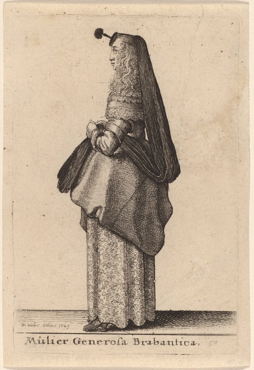Hojna kobieta z Brabancji autorstwa Wenceslaus Hollar
