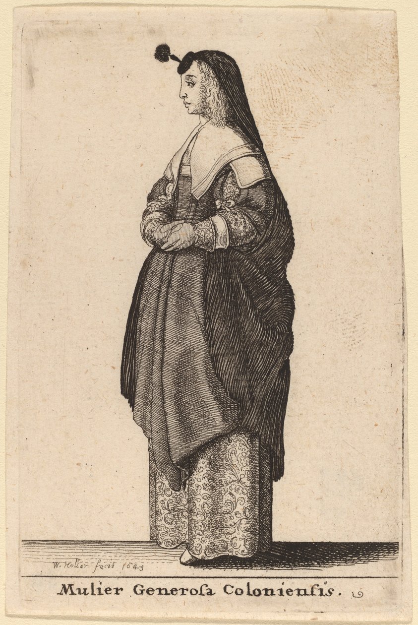 Hojna kobieta z Kolonii autorstwa Wenceslaus Hollar