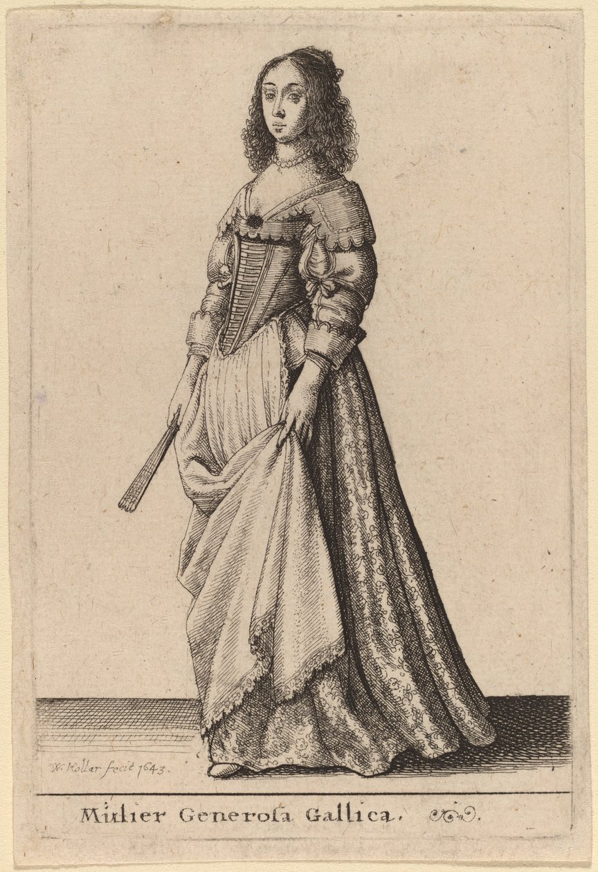 Hojna Francuzka autorstwa Wenceslaus Hollar