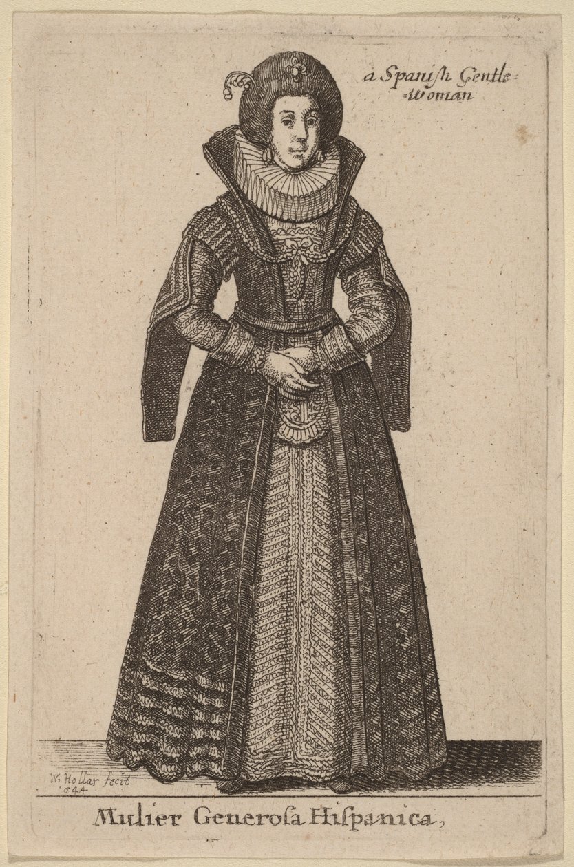 Hiszpańska dama autorstwa Wenceslaus Hollar