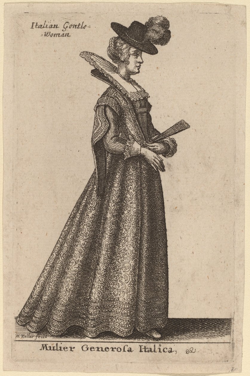 Hojna Włoszka autorstwa Wenceslaus Hollar