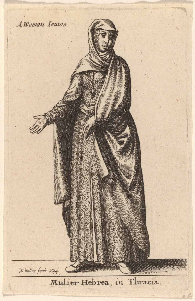 Mulier Hebrea w Tracji autorstwa Wenceslaus Hollar
