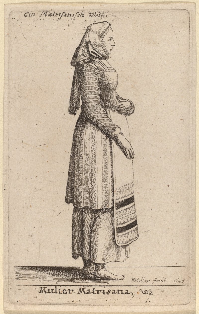 Kobieta Matrisana autorstwa Wenceslaus Hollar