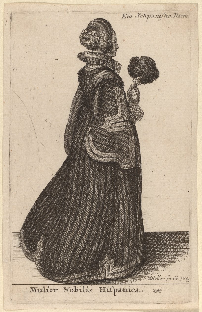 Hiszpańska szlachcianka autorstwa Wenceslaus Hollar