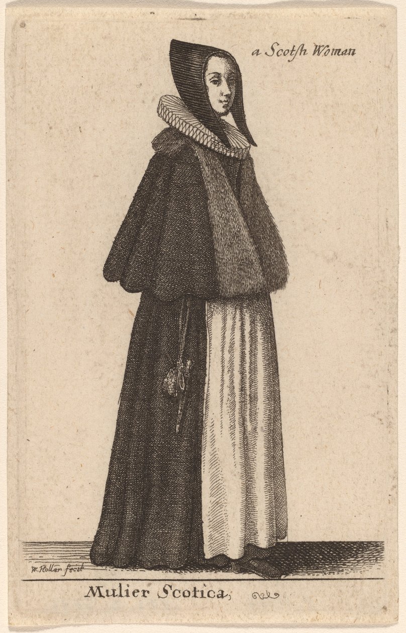 Szkocka kobieta autorstwa Wenceslaus Hollar