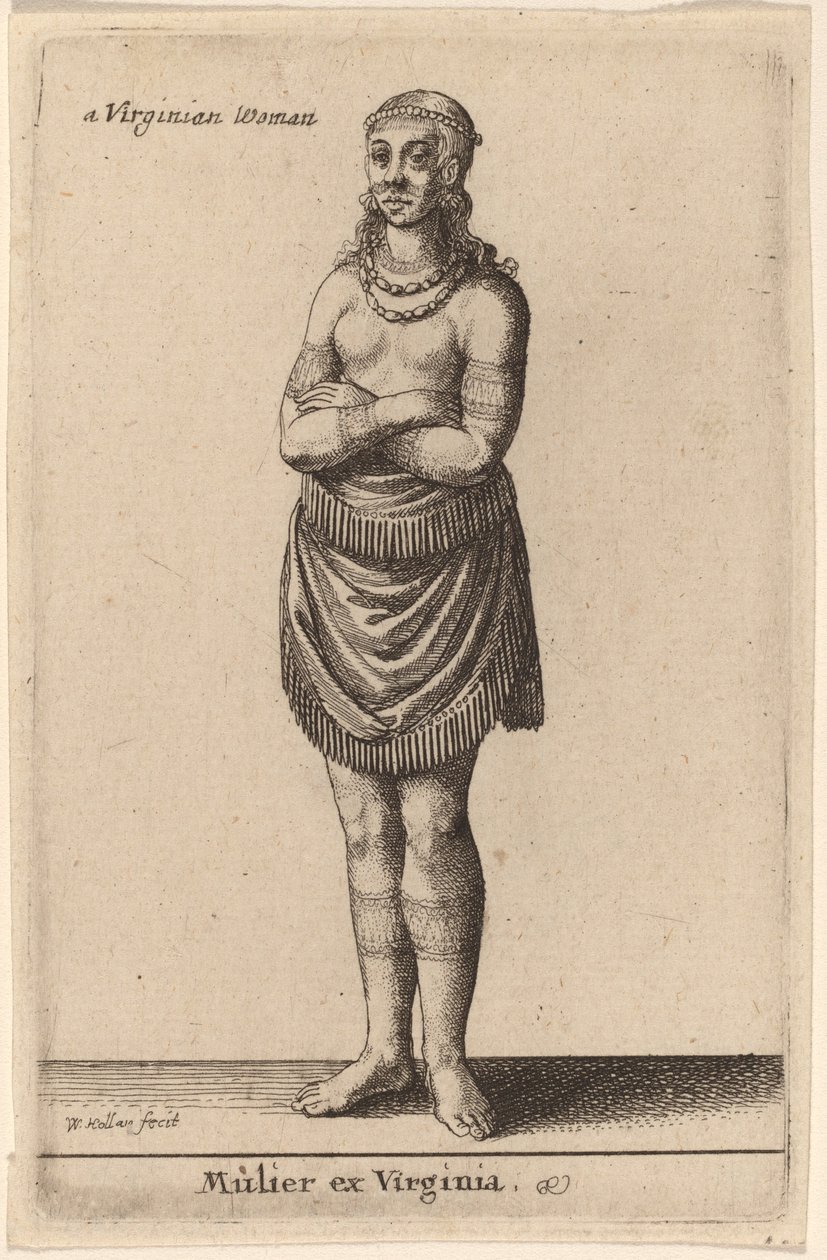 Kobieta z Wirginii autorstwa Wenceslaus Hollar