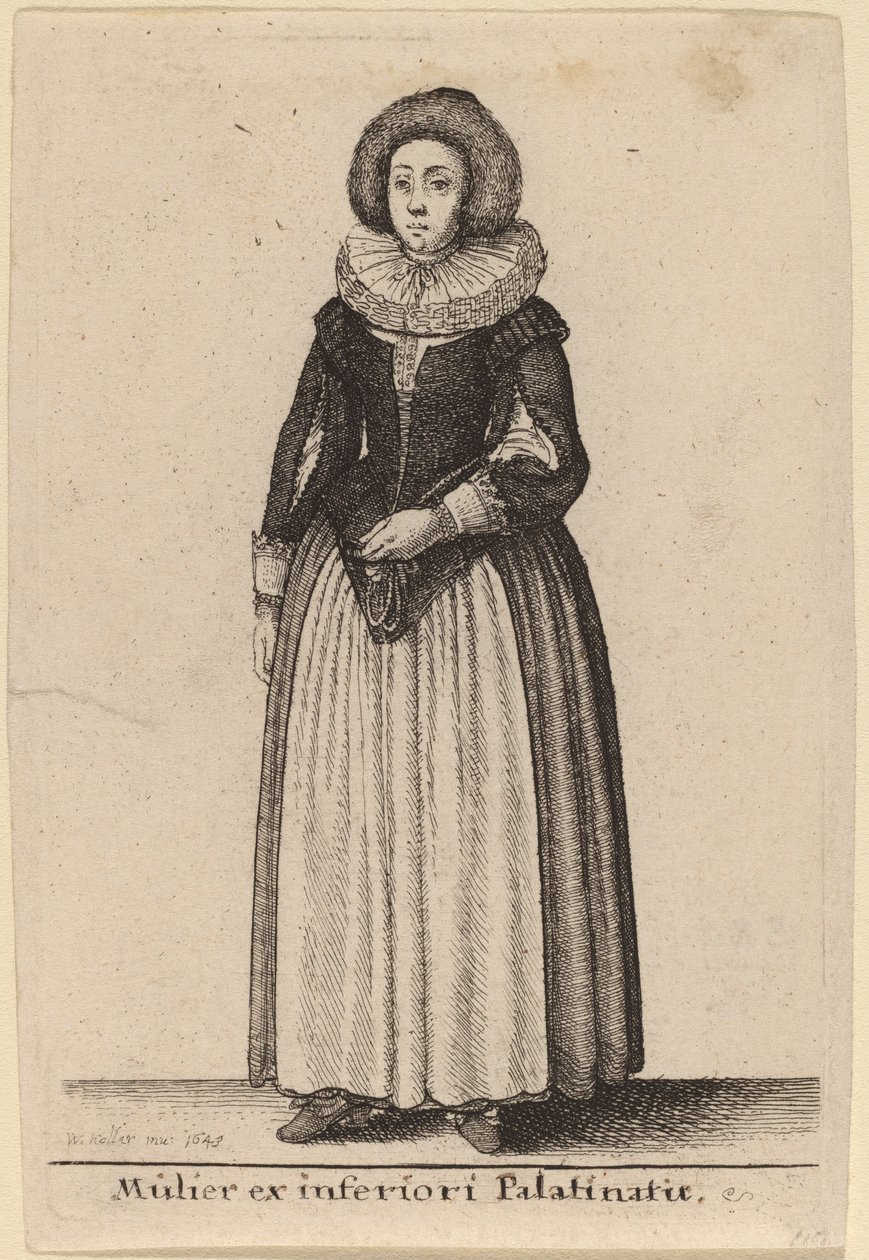 Kobieta z dolnego Palainatus autorstwa Wenceslaus Hollar