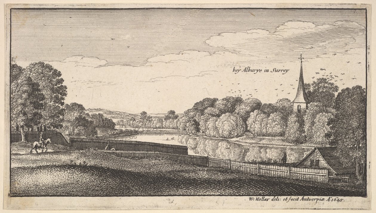 W pobliżu Albury, 1645. autorstwa Wenceslaus Hollar