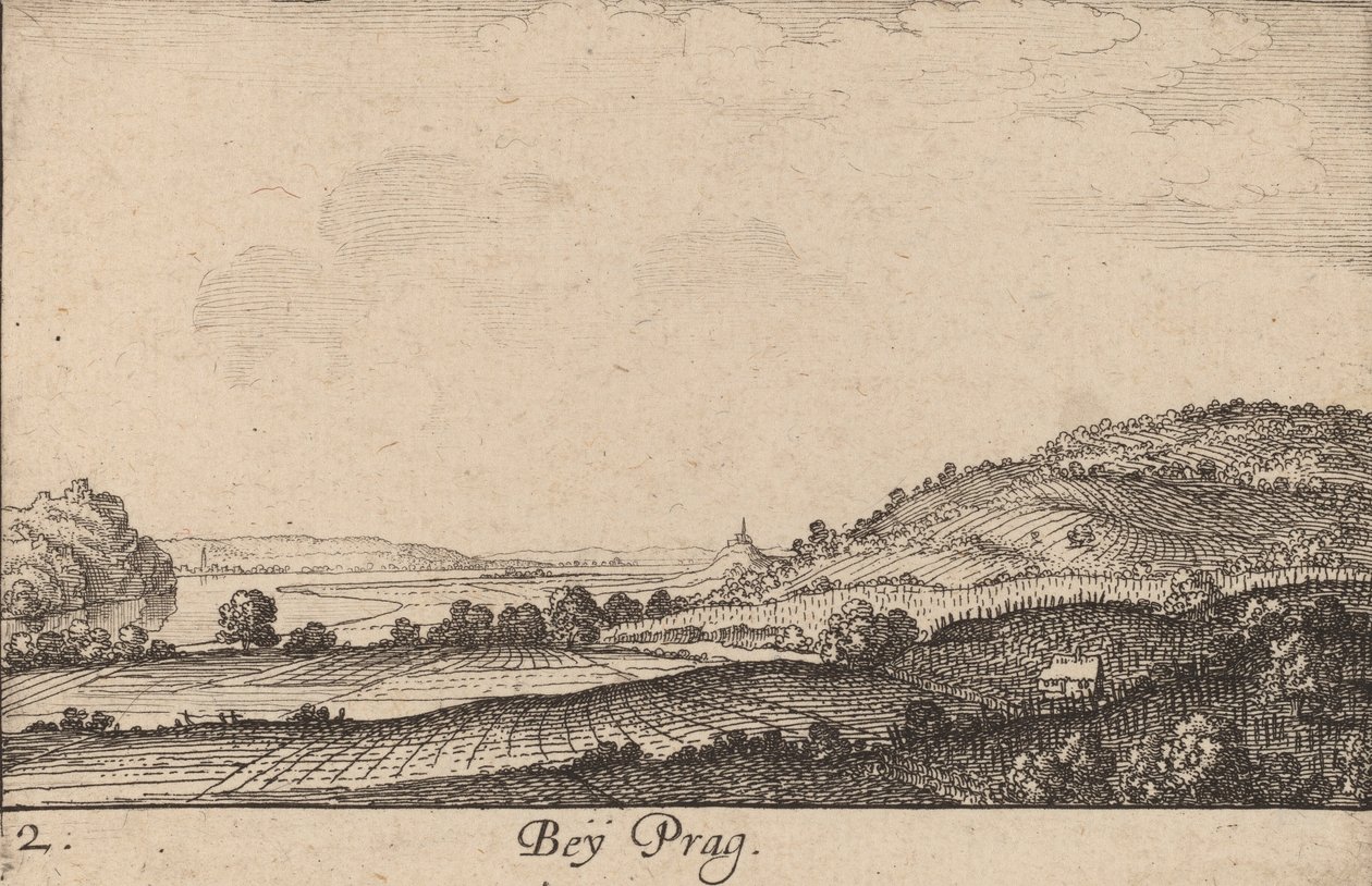 Niedaleko Pragi, 1635. autorstwa Wenceslaus Hollar