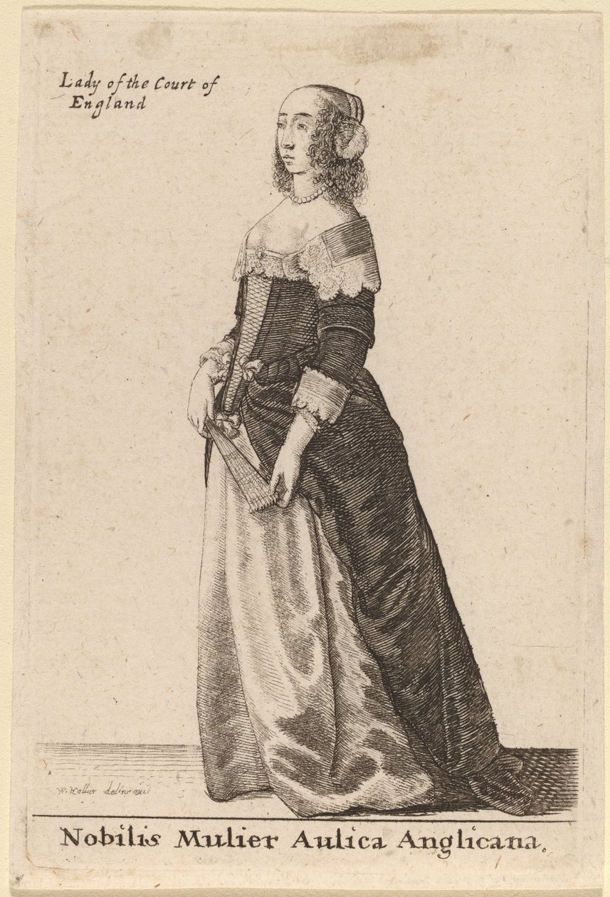 Szlachetna dama angielskiego dworu autorstwa Wenceslaus Hollar