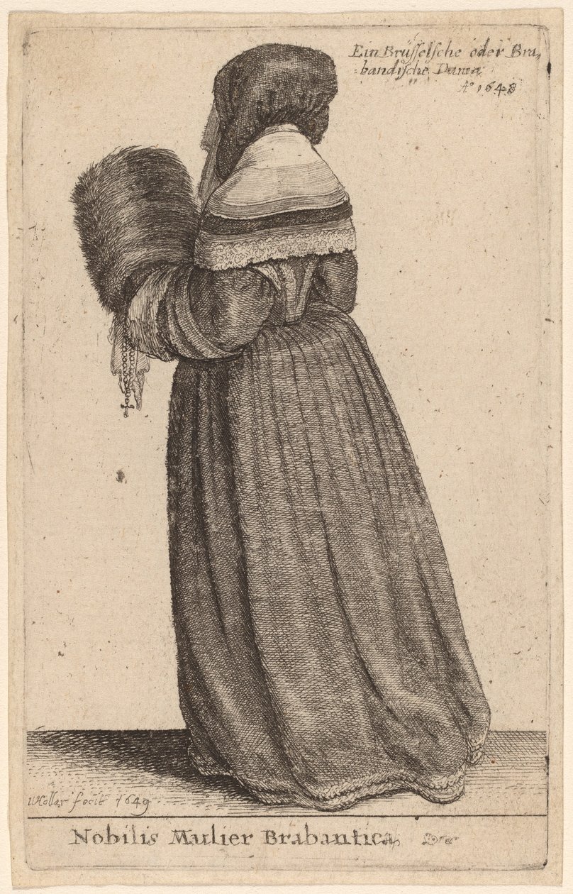 Szlachetna kobieta z Brabancji autorstwa Wenceslaus Hollar