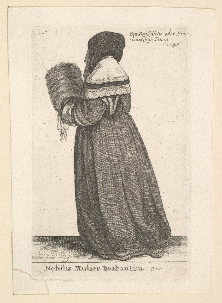 Szlachcianka z Brabancji, Szlachcianka z Brabancji, 1648 autorstwa Wenceslaus Hollar