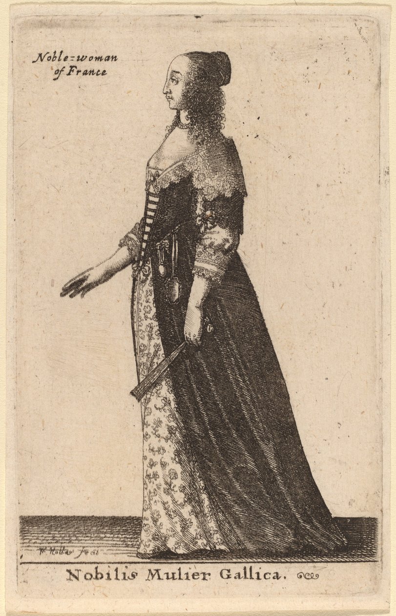 Szlachetna Francuzka autorstwa Wenceslaus Hollar
