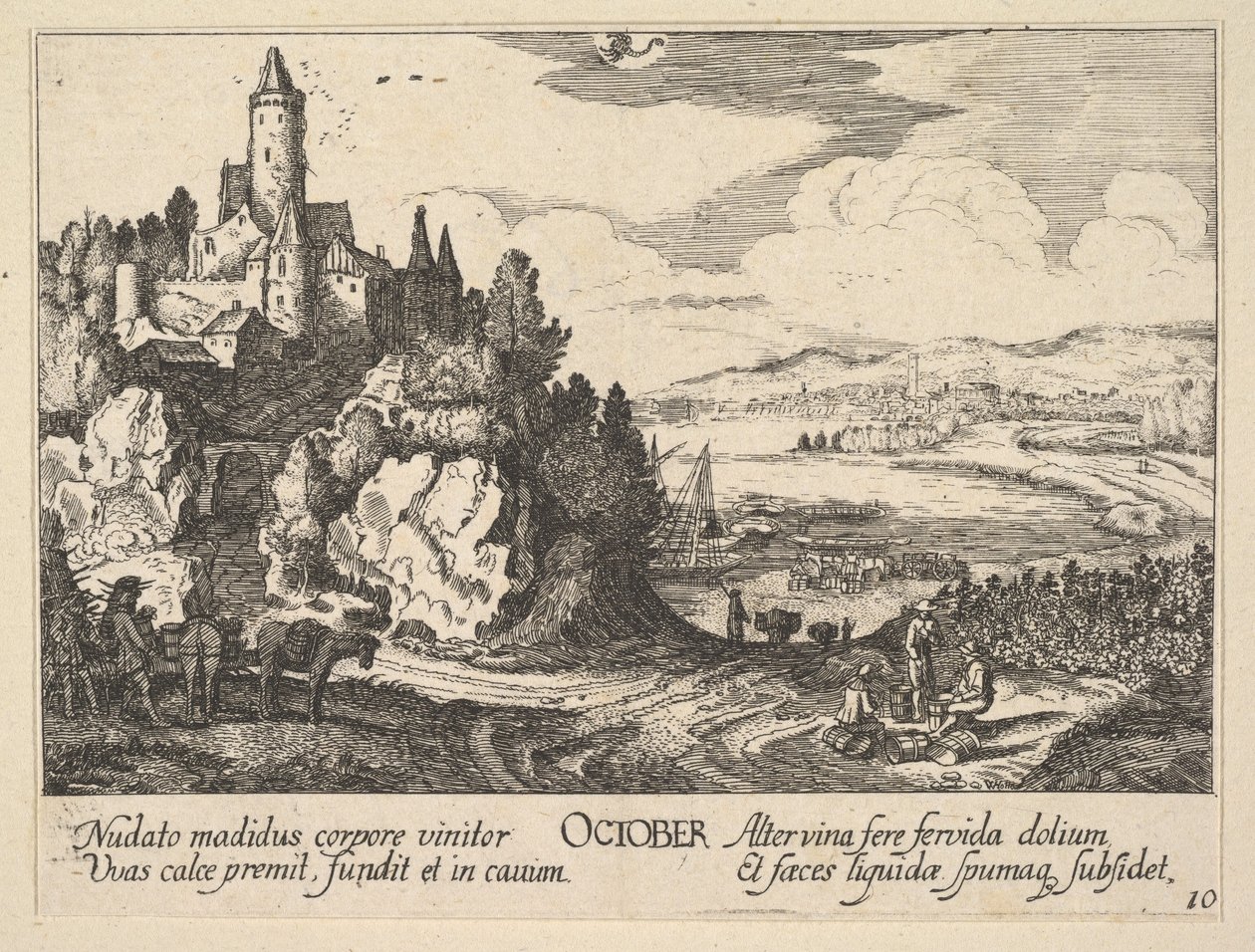 Październik 1628-1629. autorstwa Wenceslaus Hollar