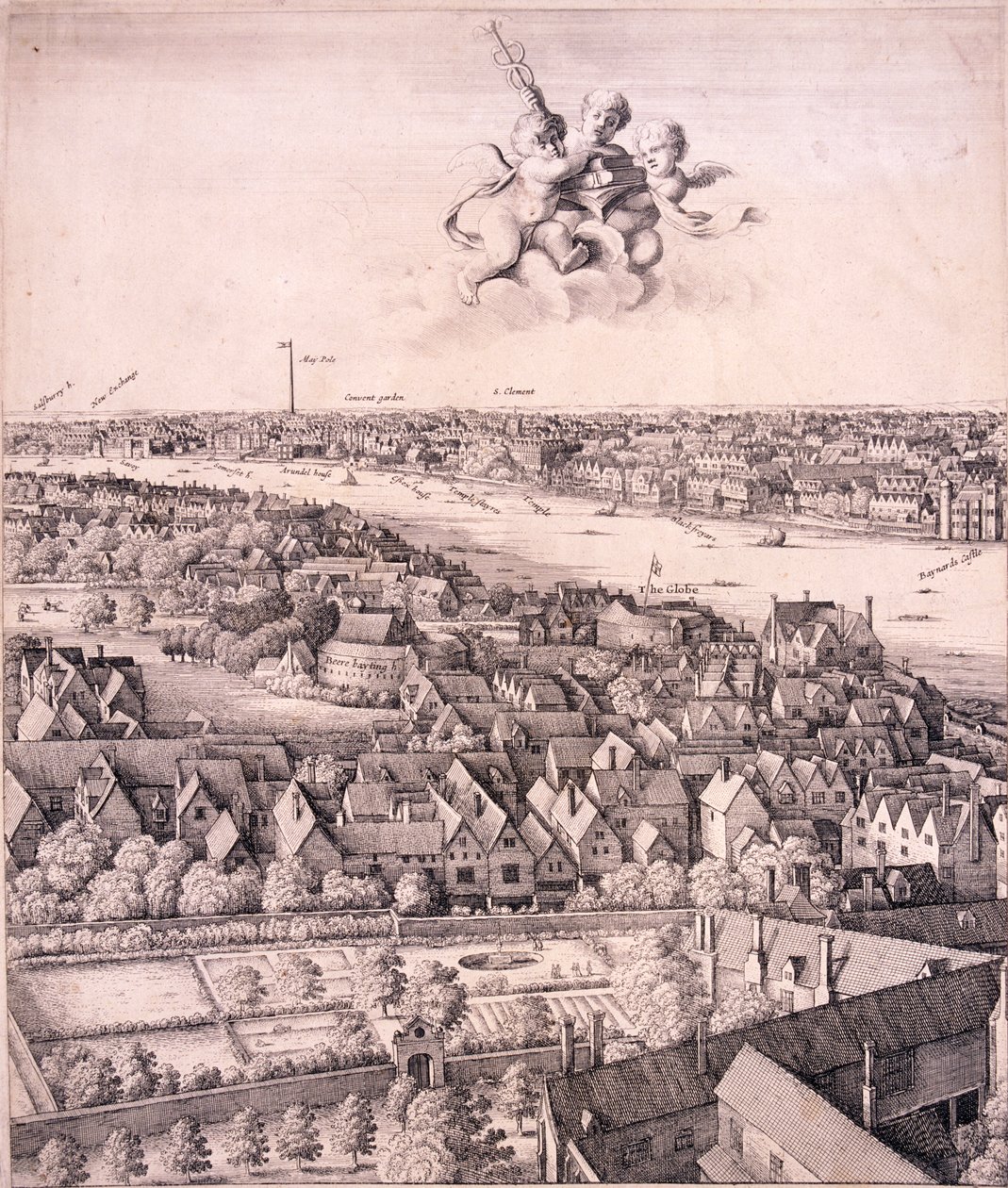 Panoramiczny widok na Londyn, c1670 autorstwa Wenceslaus Hollar
