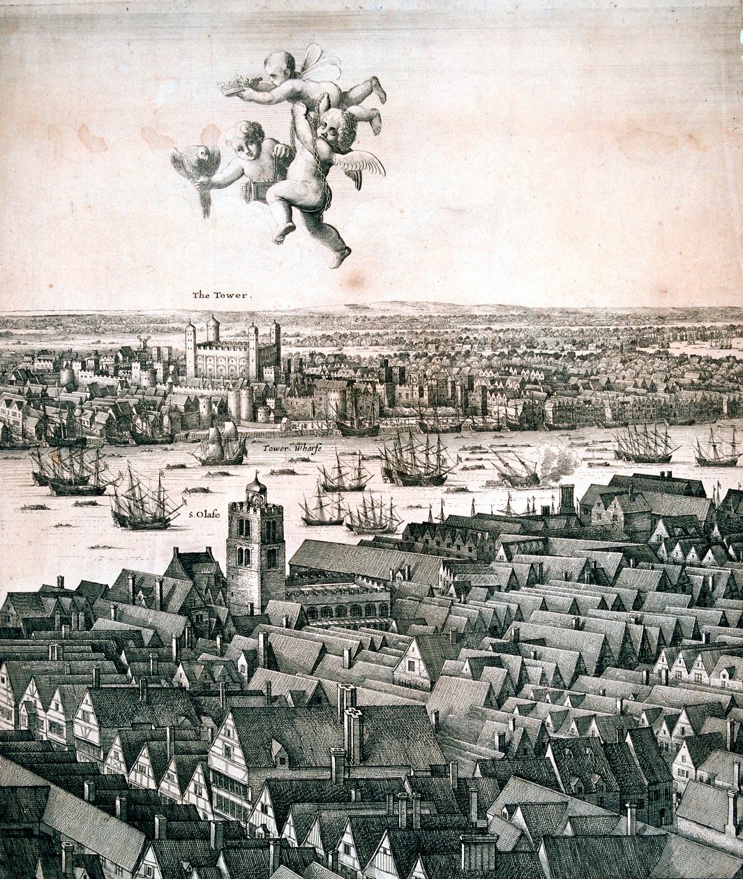 Panoramiczny widok na Londyn, c1670 autorstwa Wenceslaus Hollar
