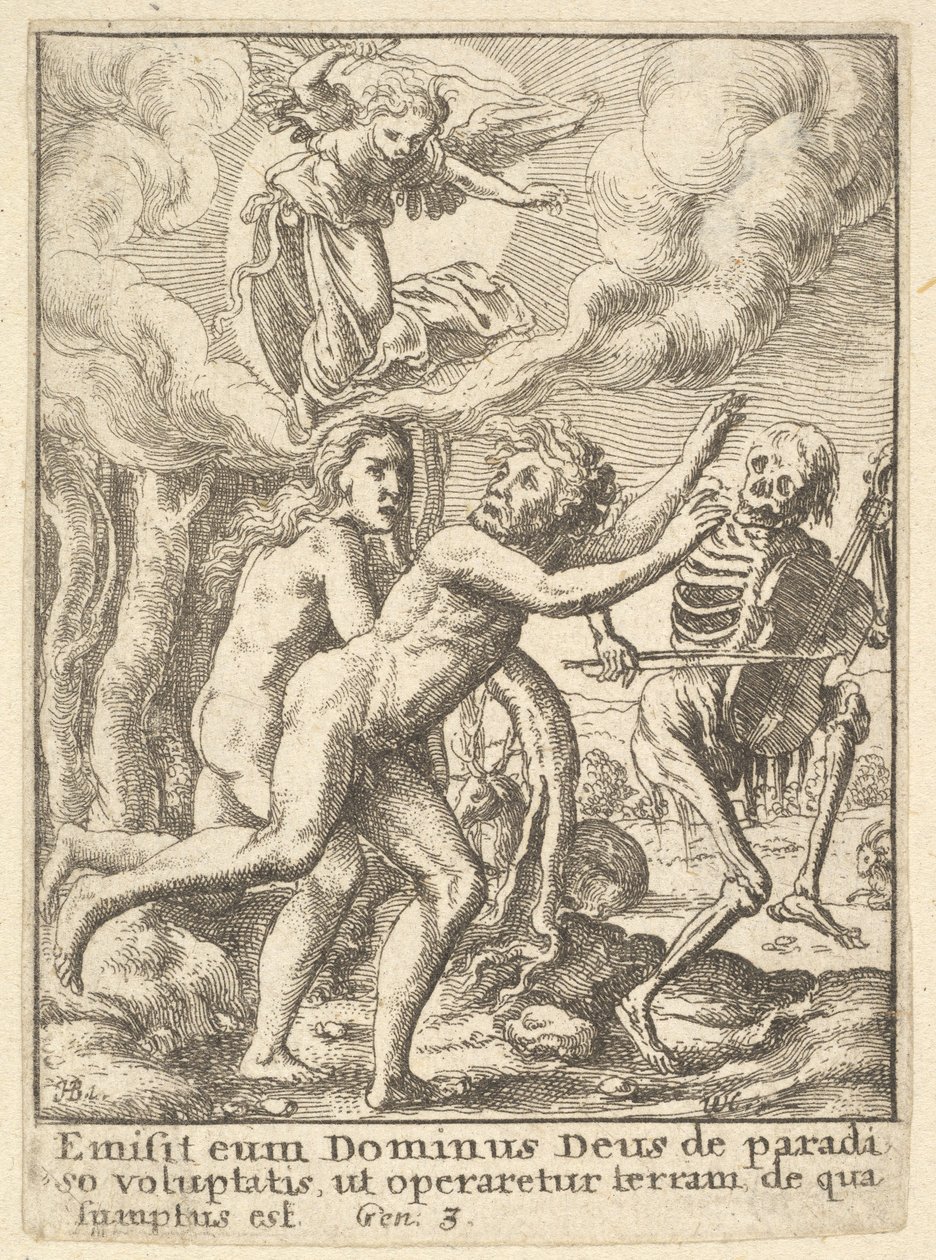 Raj utracony, z tańca śmierci, 1651. autorstwa Wenceslaus Hollar