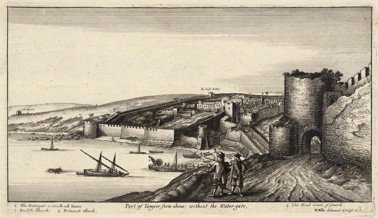 Część Tangeru z góry. Stan 3 autorstwa Wenceslaus Hollar