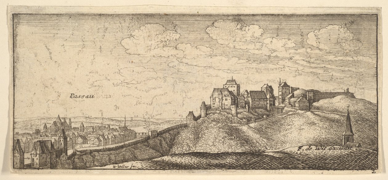 Pasawa, z „Widoków niemieckich” autorstwa Wenceslaus Hollar