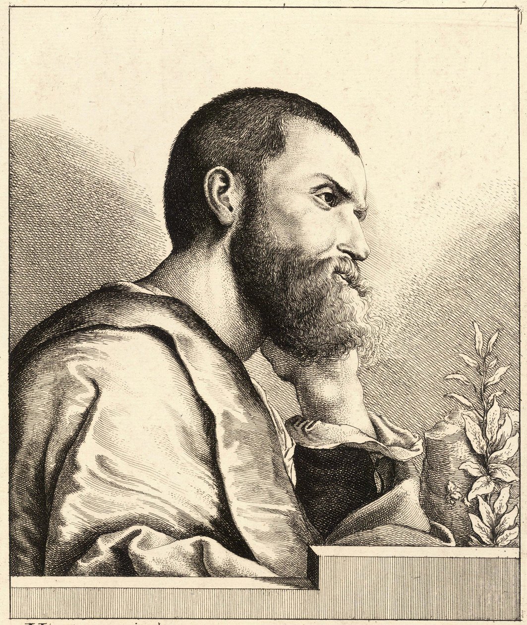 Portret Pietro Aretino jako młodzieńca ok. 1650 autorstwa Wenceslaus Hollar