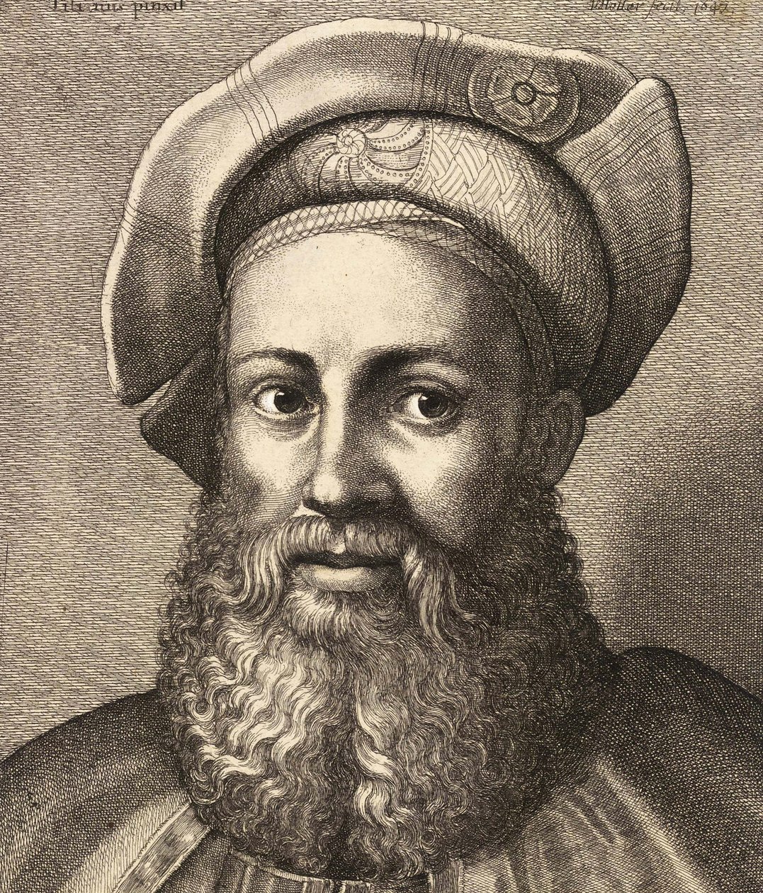 Portret Pietro Aretino, ok. 1670 autorstwa Wenceslaus Hollar