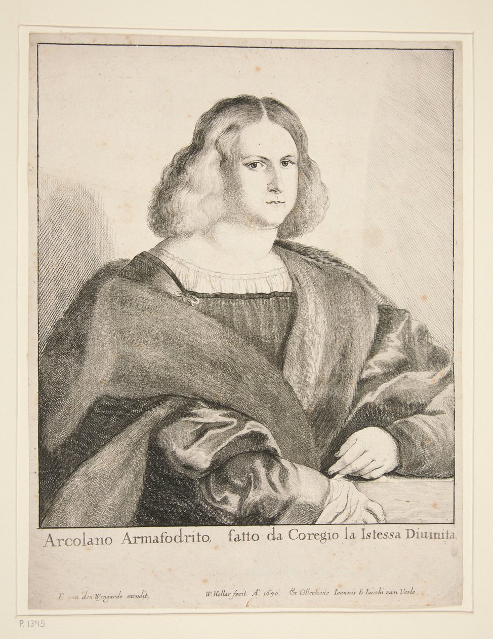 Portret mężczyzny (Arcolano Armafodrito) autorstwa Wenceslaus Hollar
