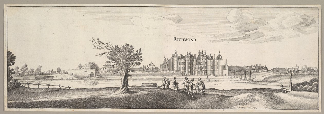 Pałac Richmond, 1638. autorstwa Wenceslaus Hollar