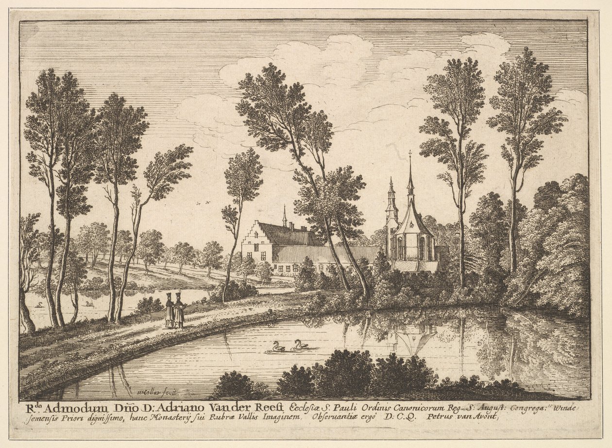 Opactwo Rothendael, 1648. autorstwa Wenceslaus Hollar