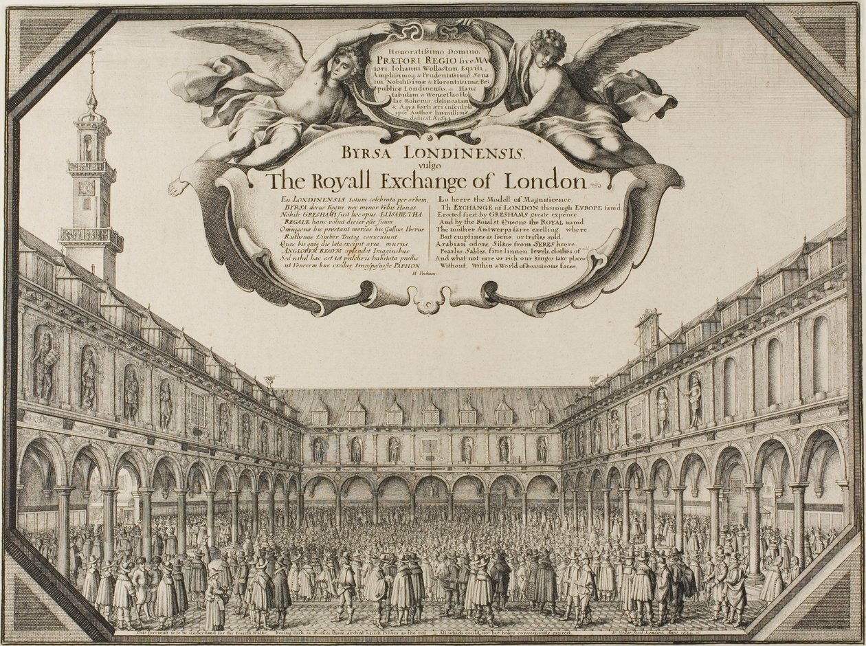 Giełda królewska autorstwa Wenceslaus Hollar