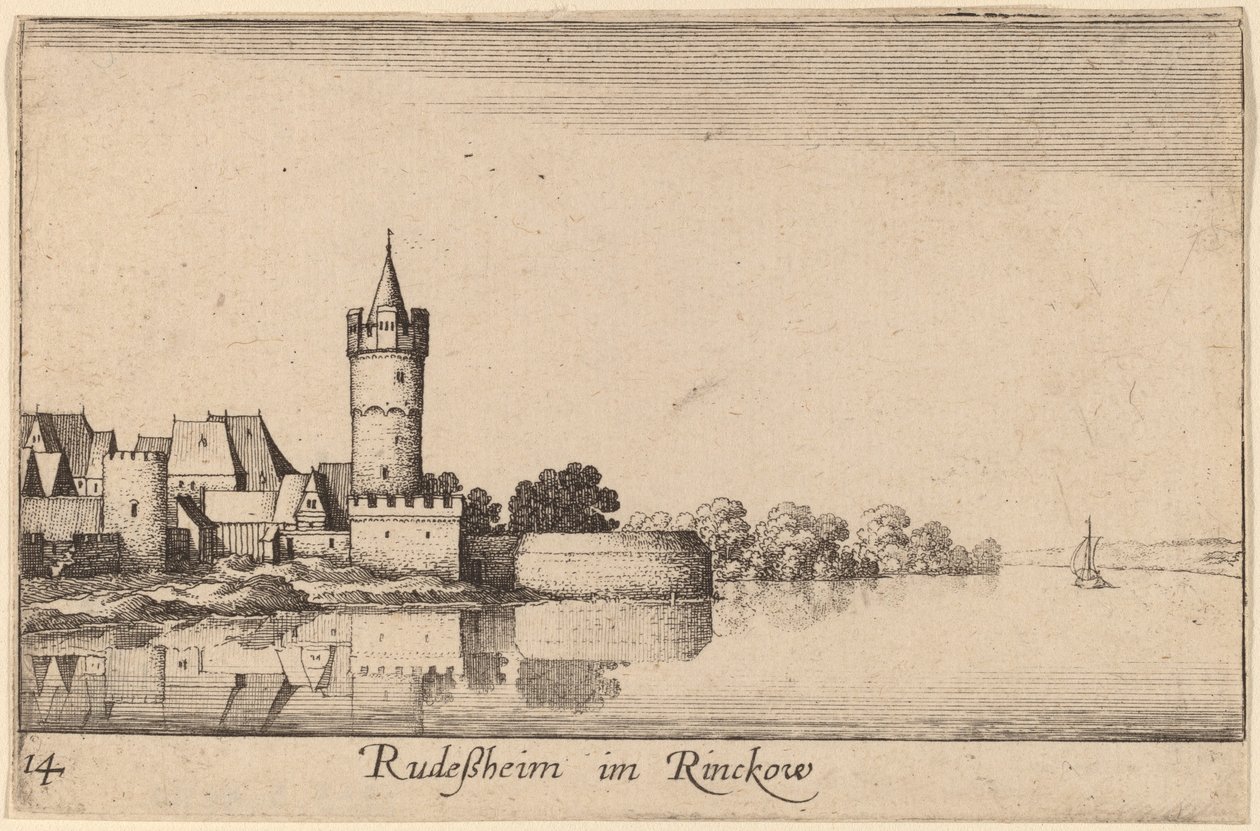 Rudesheim autorstwa Wenceslaus Hollar