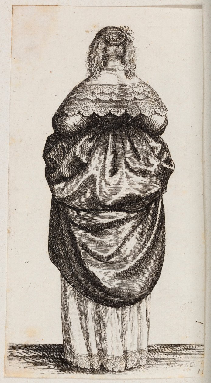 Kobieta widziana od tyłu autorstwa Wenceslaus Hollar
