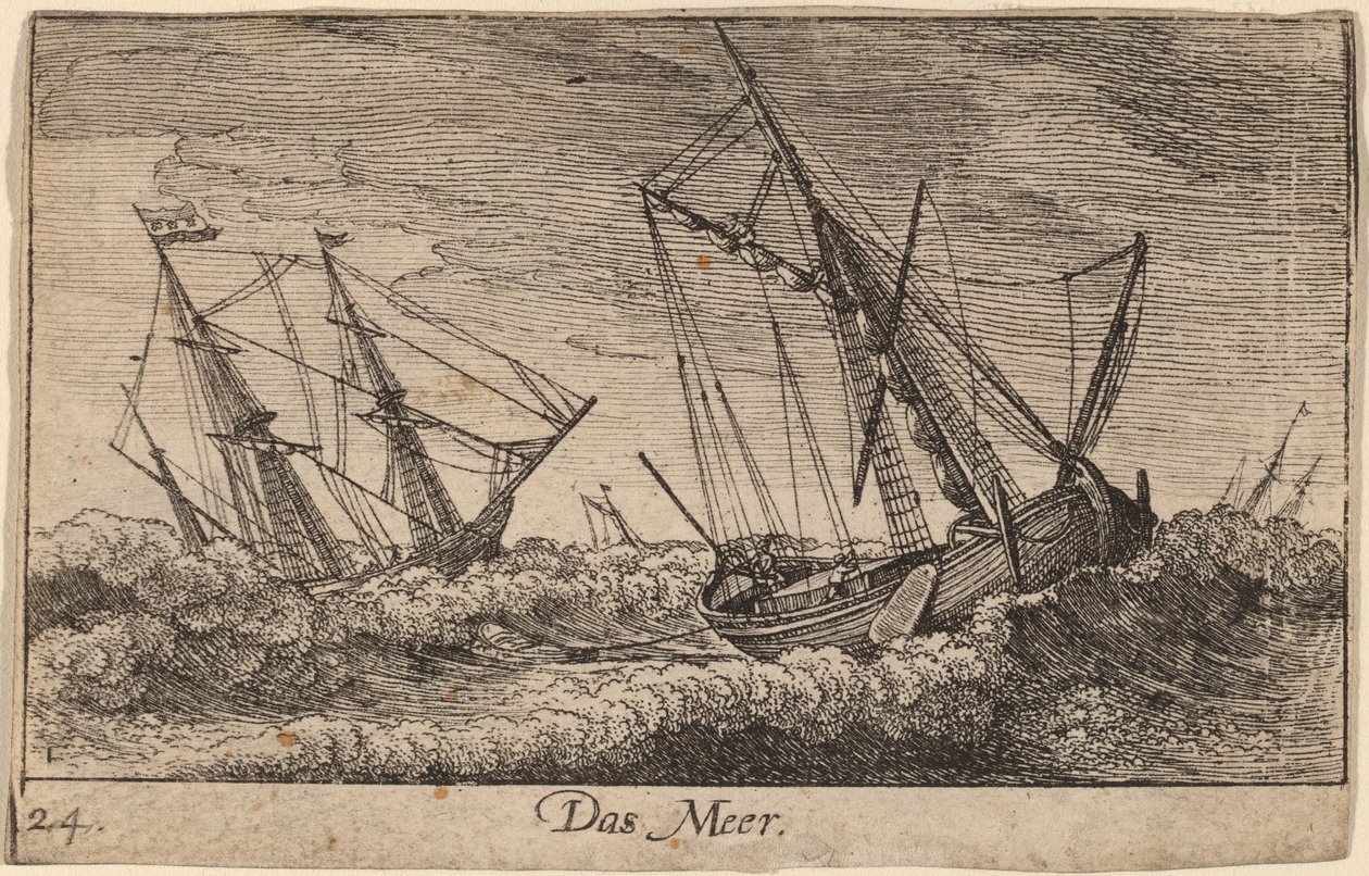 Scena morska autorstwa Wenceslaus Hollar