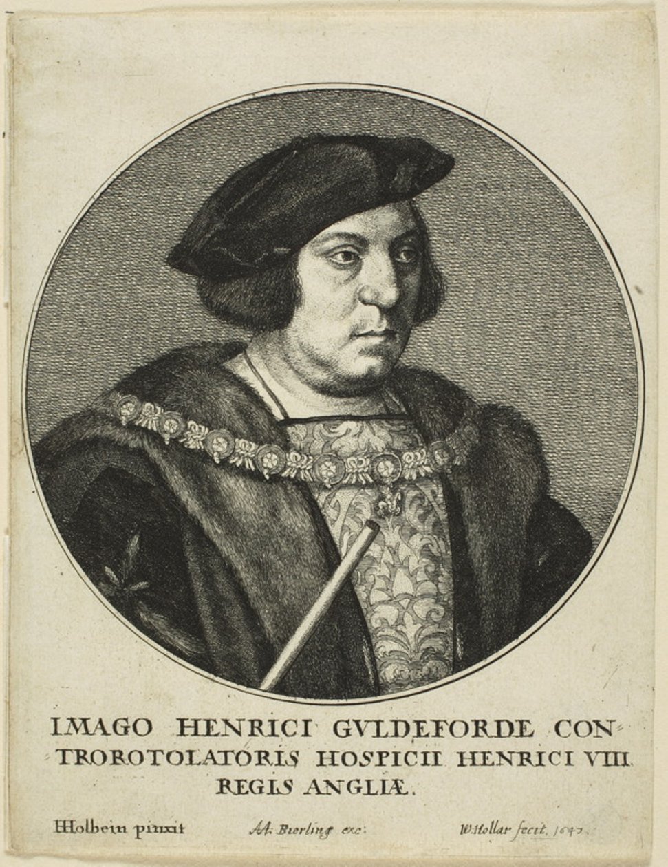 Sir Henry Guildford autorstwa Wenceslaus Hollar