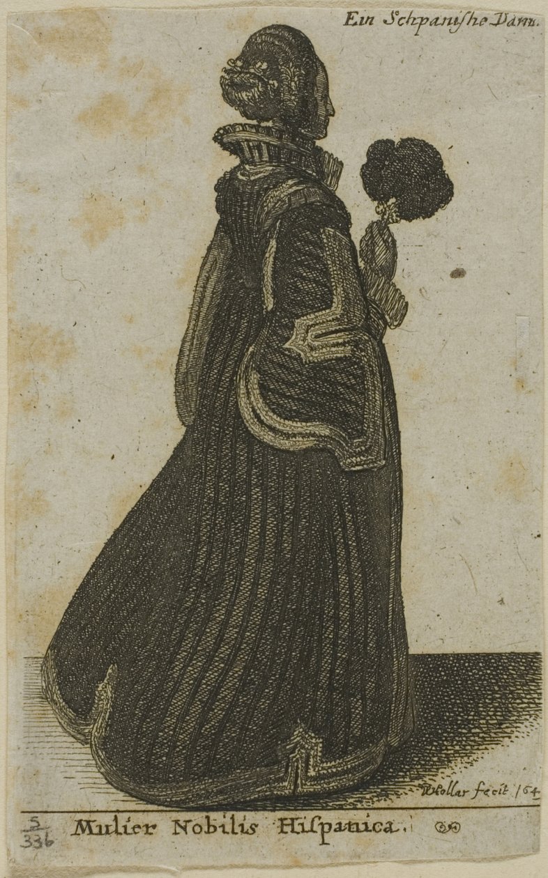 Hiszpańska szlachcianka autorstwa Wenceslaus Hollar