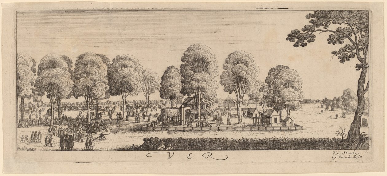 Wiosna: Strzelnica, ok. godz. 16281629. autorstwa Wenceslaus Hollar