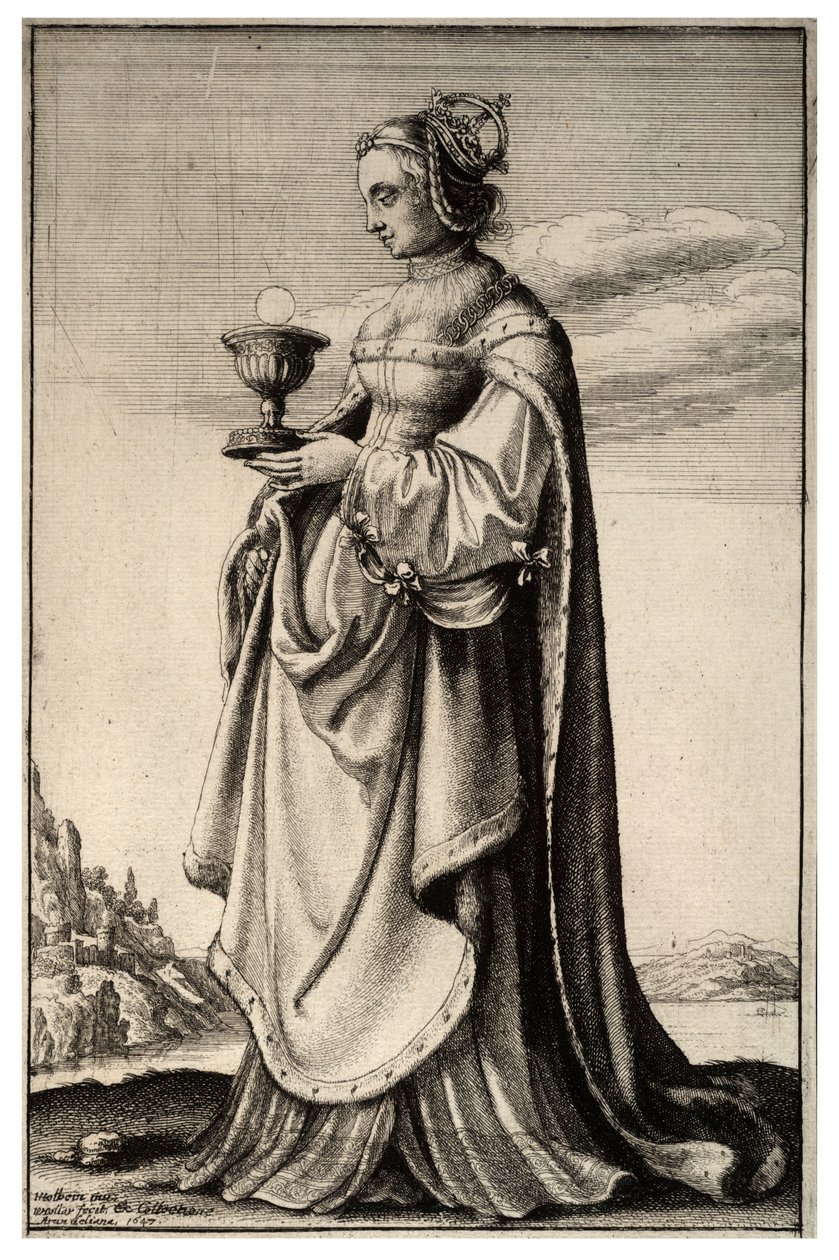 Św. Barbara autorstwa Wenceslaus Hollar