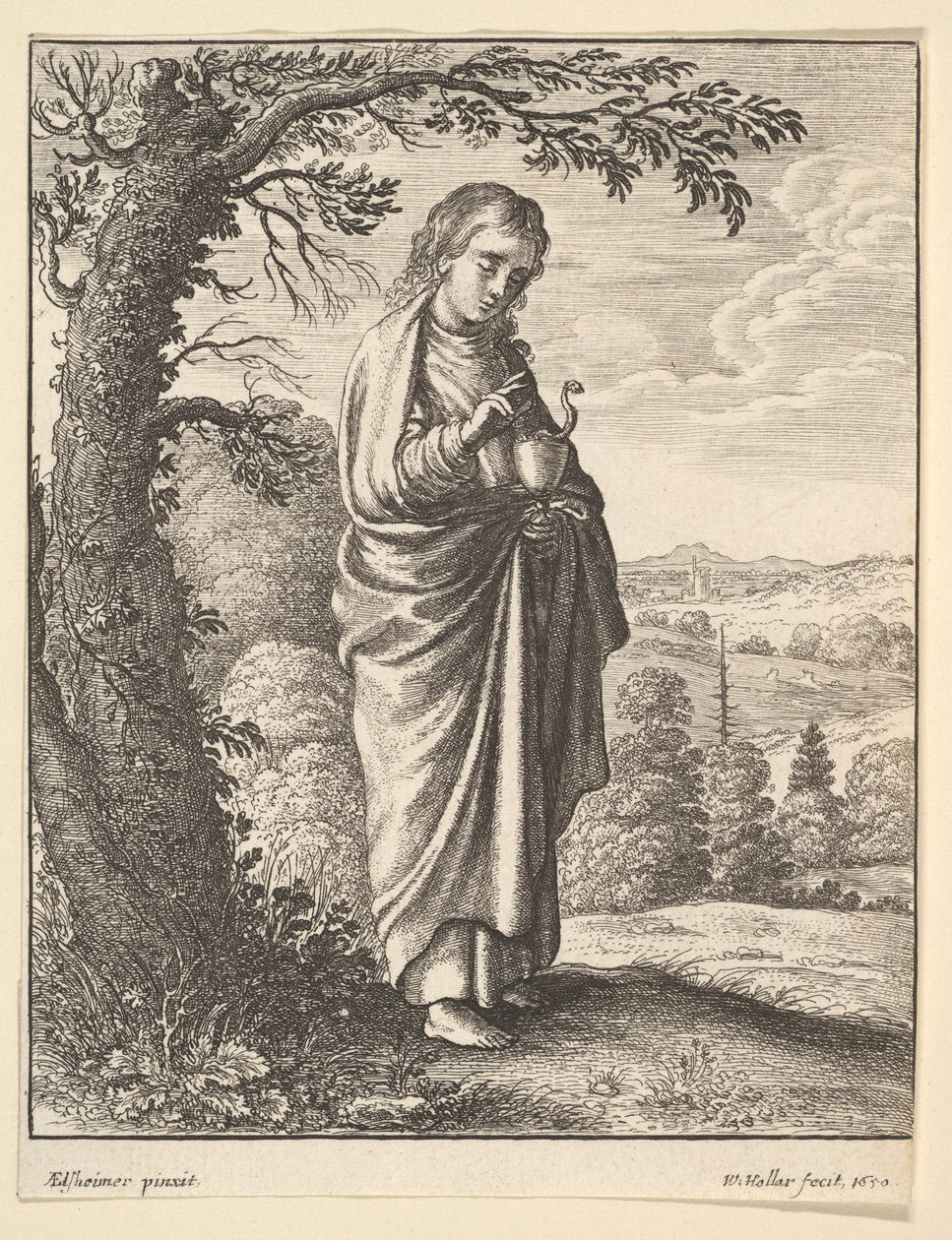 Św. Jana Ewangelisty, 1650. autorstwa Wenceslaus Hollar