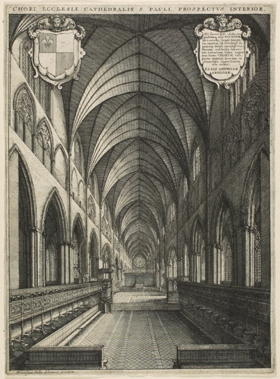 Chór św. Pawła autorstwa Wenceslaus Hollar