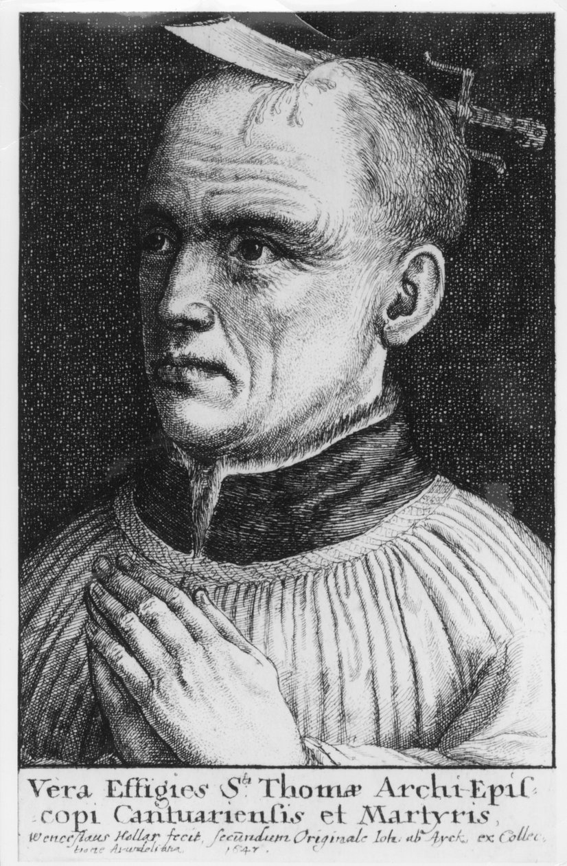 Święty Tomasz Becket autorstwa Wenceslaus Hollar