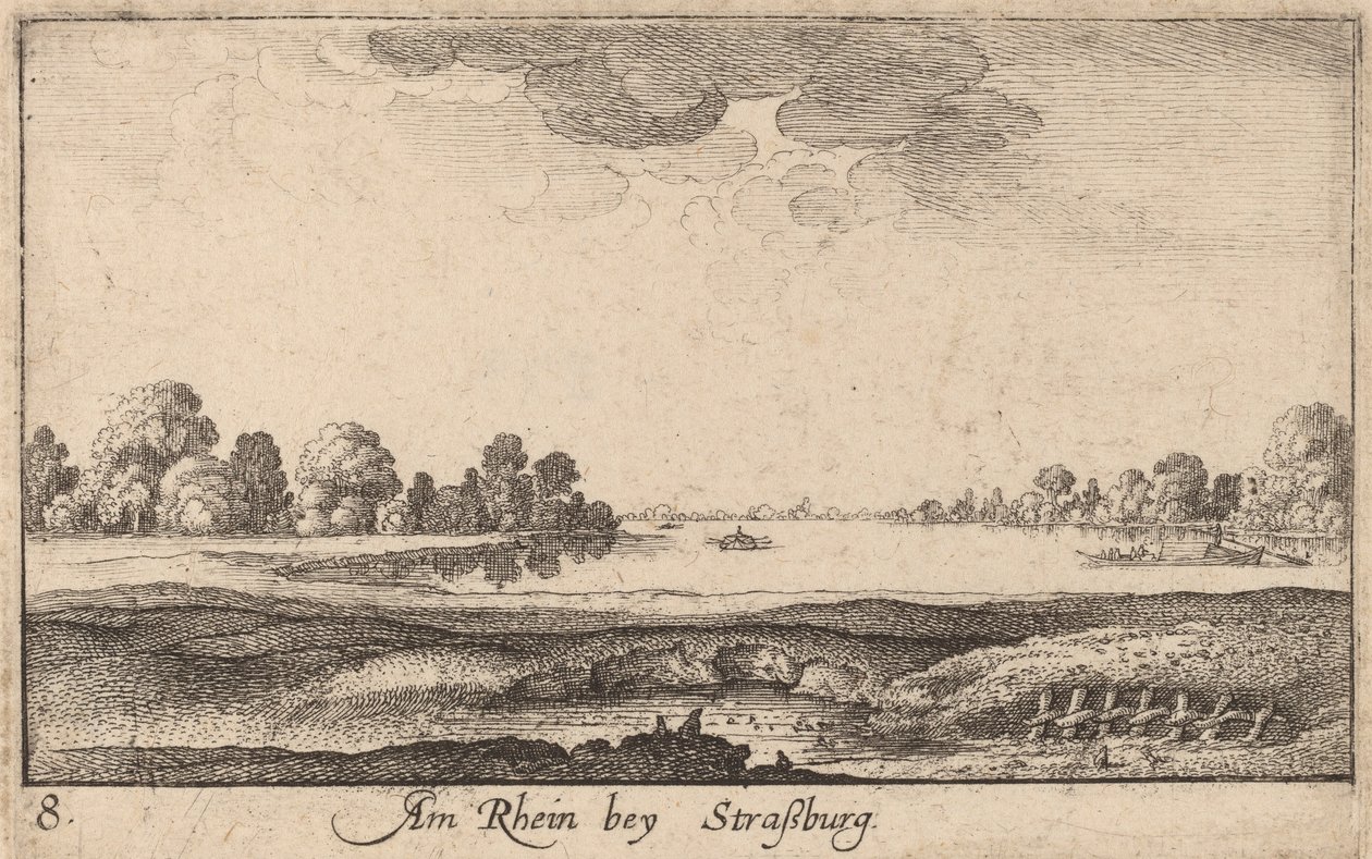 Strasburg: Pobór opłat drogowych, 1635. autorstwa Wenceslaus Hollar
