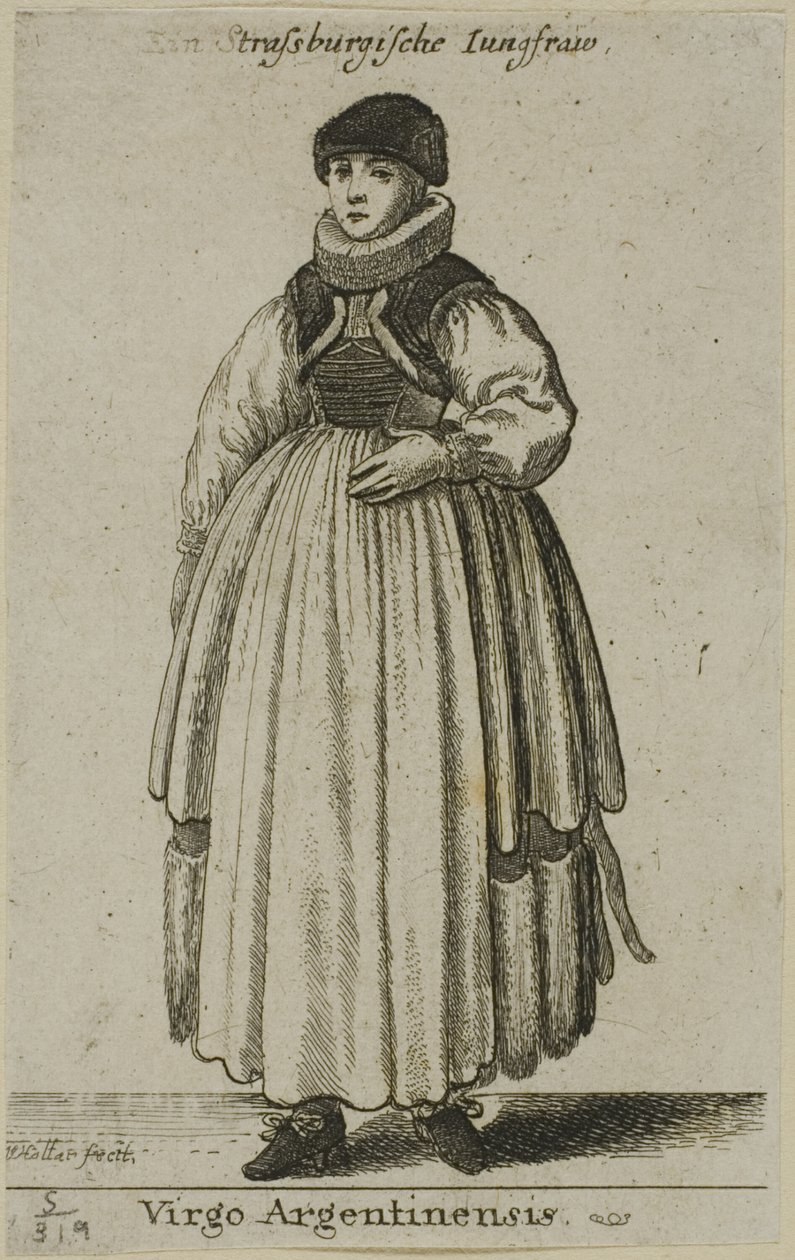 Kobieta ze Strasburga autorstwa Wenceslaus Hollar