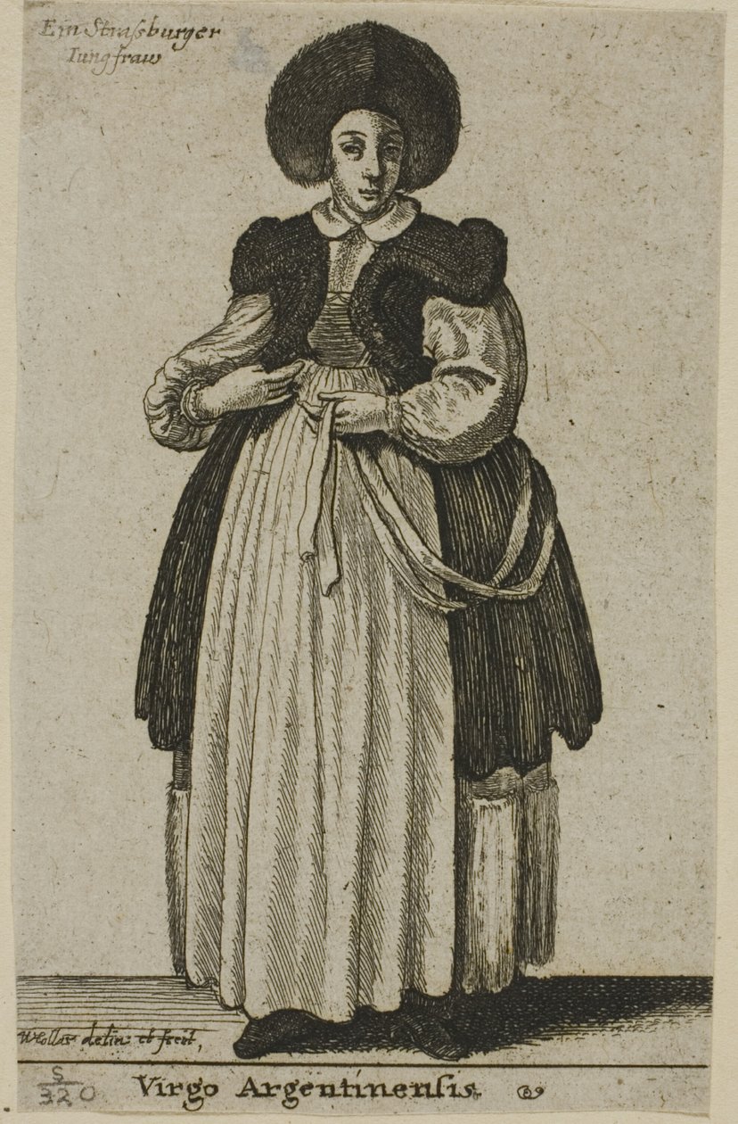 Kobieta ze Strasburga autorstwa Wenceslaus Hollar