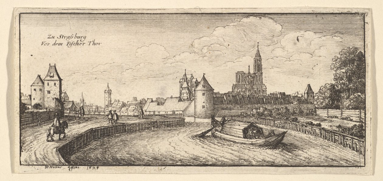 Strasburg, z „Widoków niemieckich” autorstwa Wenceslaus Hollar
