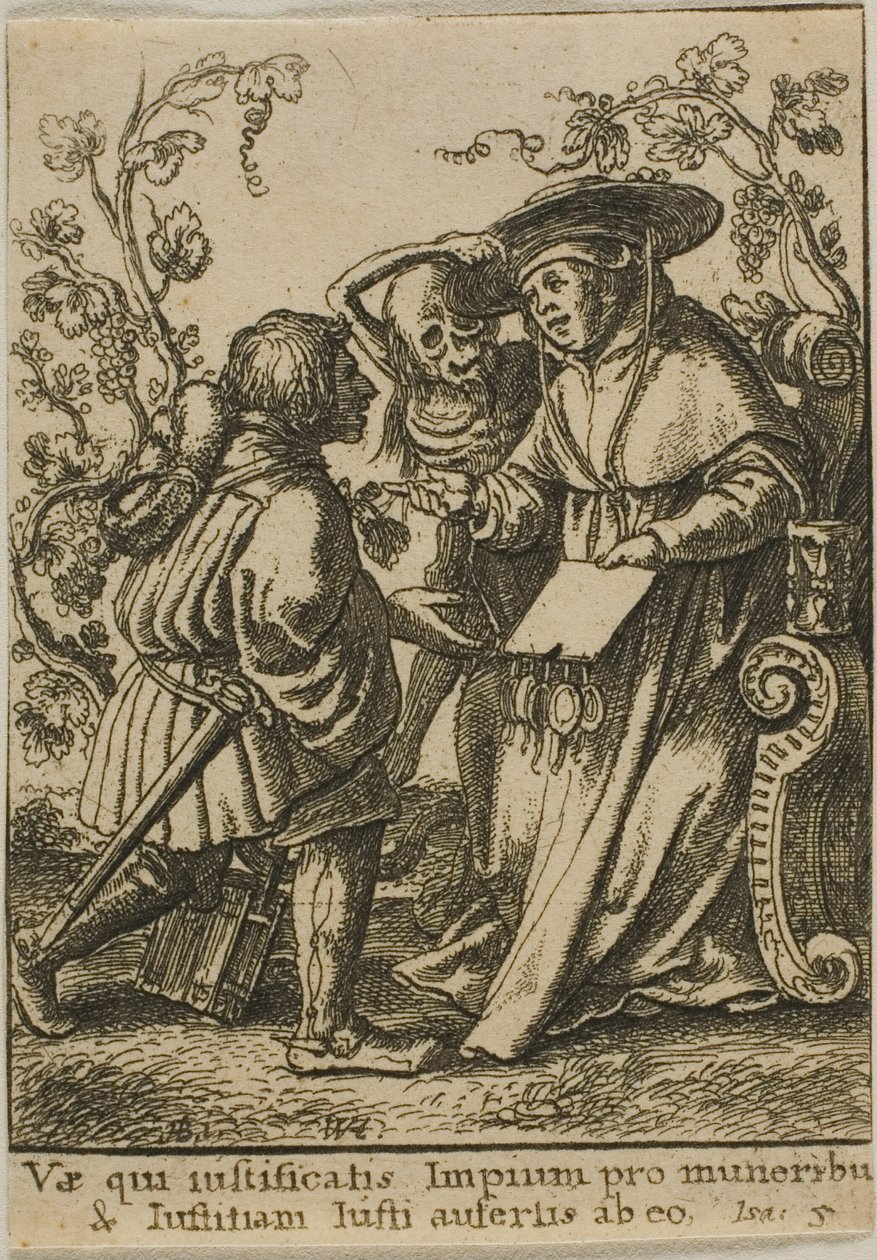 Kardynał i Śmierć autorstwa Wenceslaus Hollar