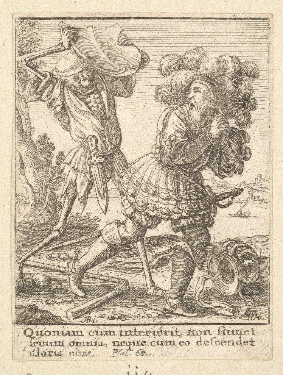 Hrabia z Tańca Śmierci, 1651. autorstwa Wenceslaus Hollar
