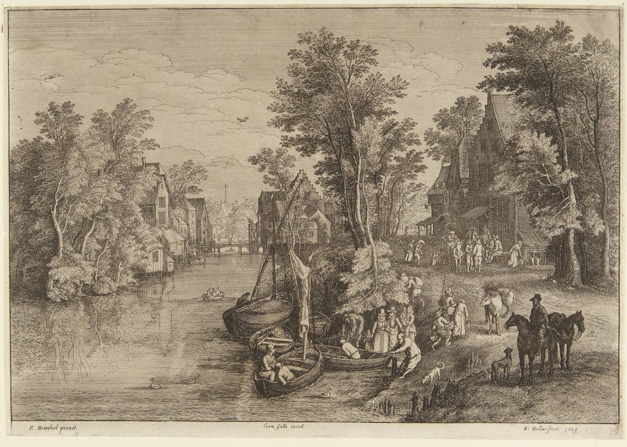 Prom we wsi autorstwa Wenceslaus Hollar