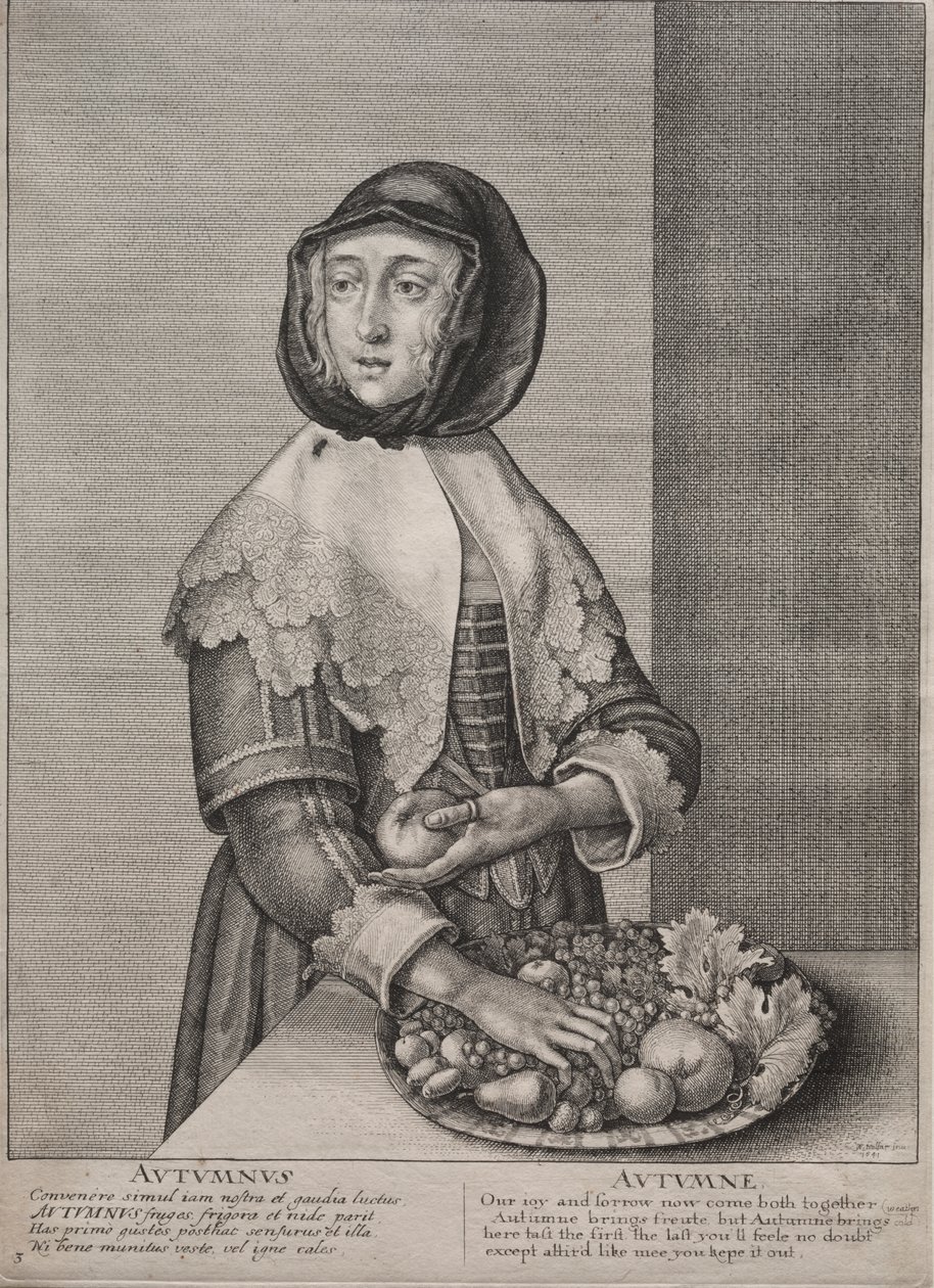 Cztery pory roku: jesień autorstwa Wenceslaus Hollar