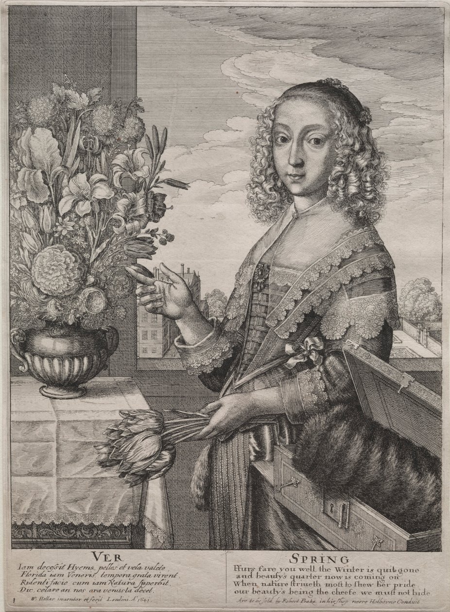 Cztery pory roku: wiosna 1641. autorstwa Wenceslaus Hollar