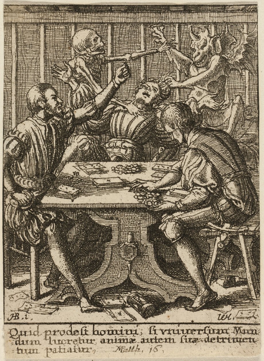 Igrzyska i śmierć, z filmu Taniec śmierci autorstwa Wenceslaus Hollar