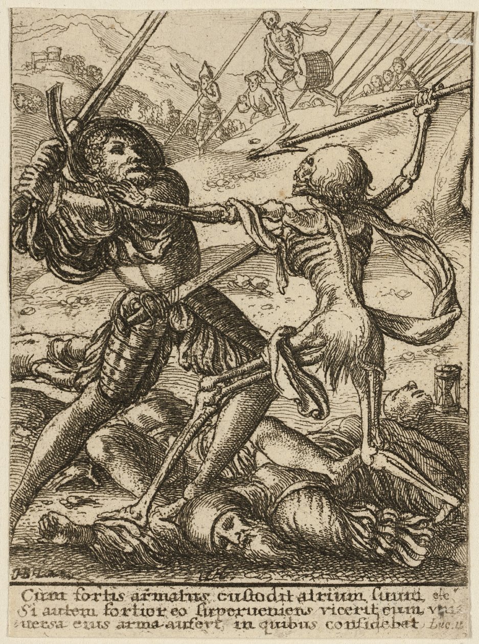 Rycerz i Śmierć, z Tańca Śmierci autorstwa Wenceslaus Hollar